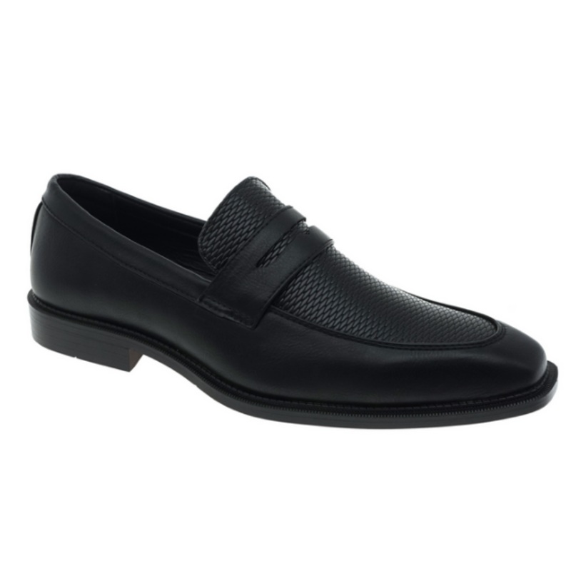 Aldo Rossini Bravo-11 Men Slip On Pointed Front Loafer Black-SHG 8