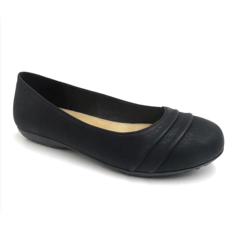 Pierre Dumas Kiana W-1 Women Slip On Round Toe Pump- Black   Croco 7