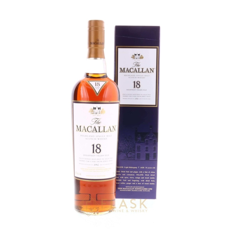 Macallan 18 Year Old Single Malt 1992 Original Box