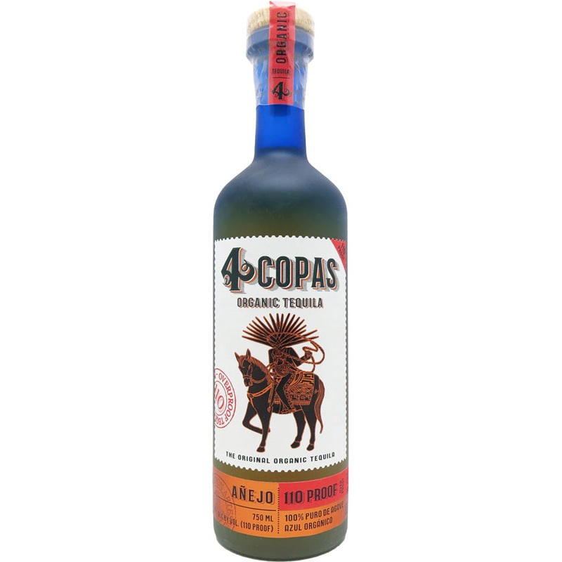 4 Copas Organic Anejo Tequila 110 Proof