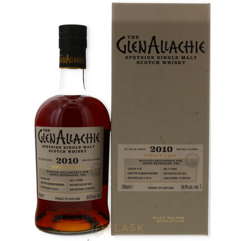 GlenAllachie 12 Year Old Single Oloroso Puncheon 2010 Cask #5138 113.2 proof