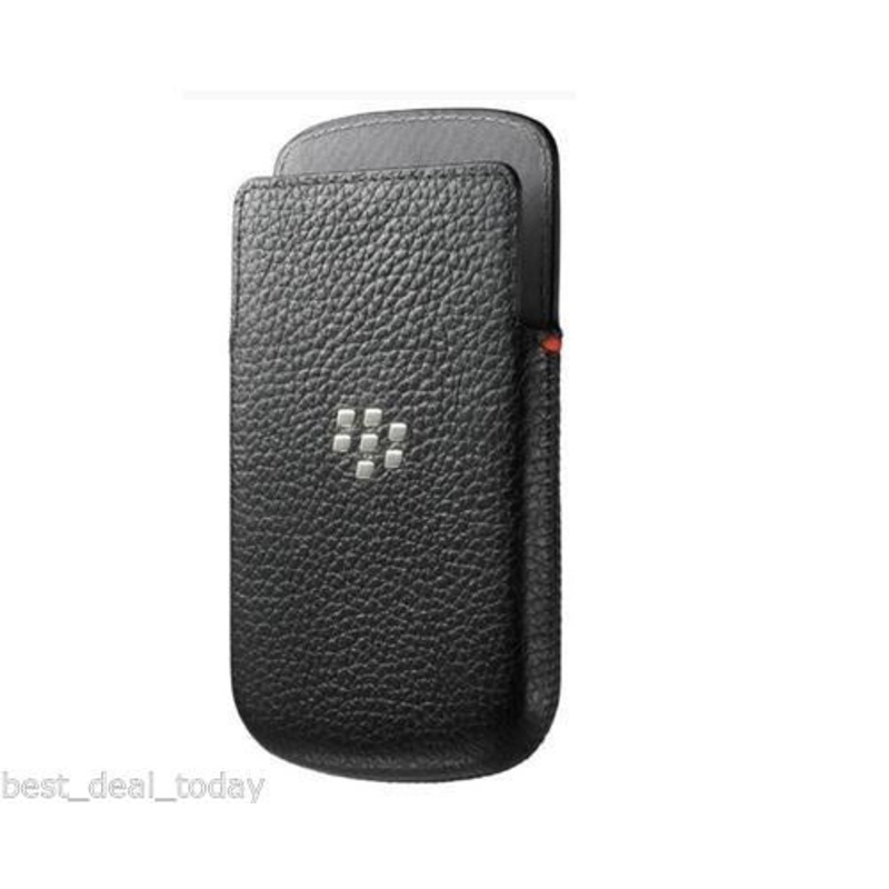 Blackberry Q10 Leather Pocket Case-Black