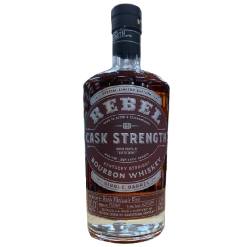 (Woods Private Barrel) Rebel Cask Strength Single Barrel Kentucky Straight Bourbon Whiskey, Kentucky, USA (750ml)