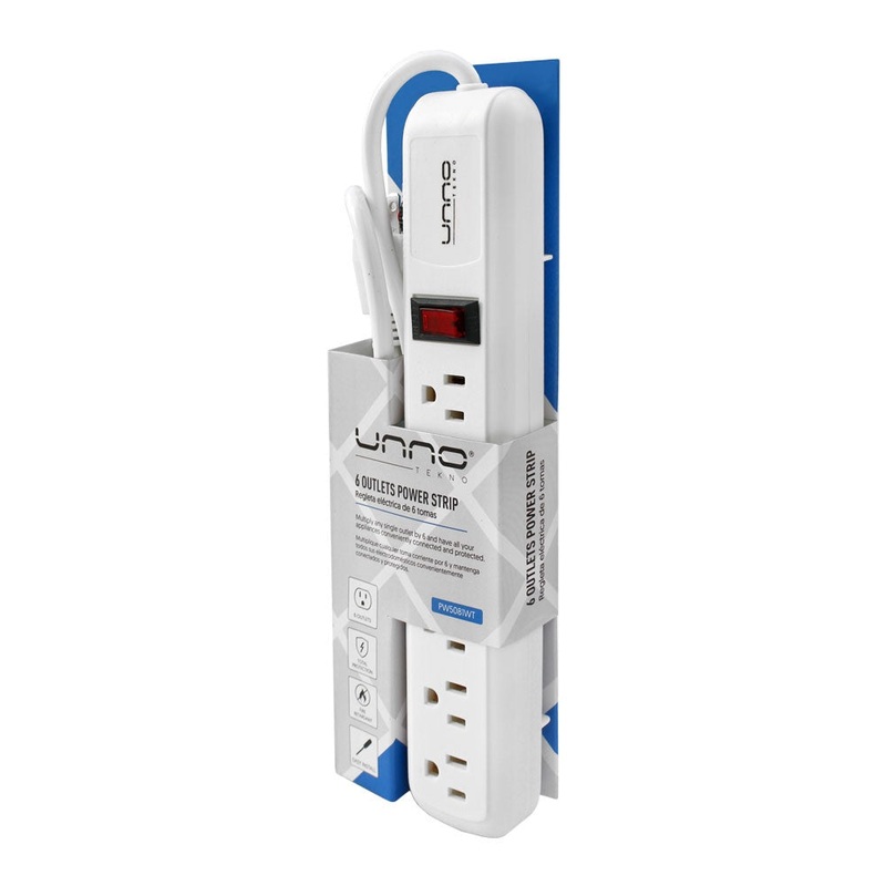Unno Tekno 6 Outlets PowerStrip (PW5081WT)