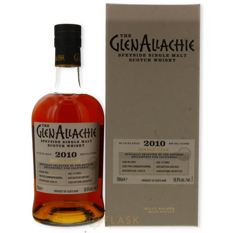 GlenAllachie 12 Year Old Chinquapin Single Barrel #4553 California Exclusive 700ml