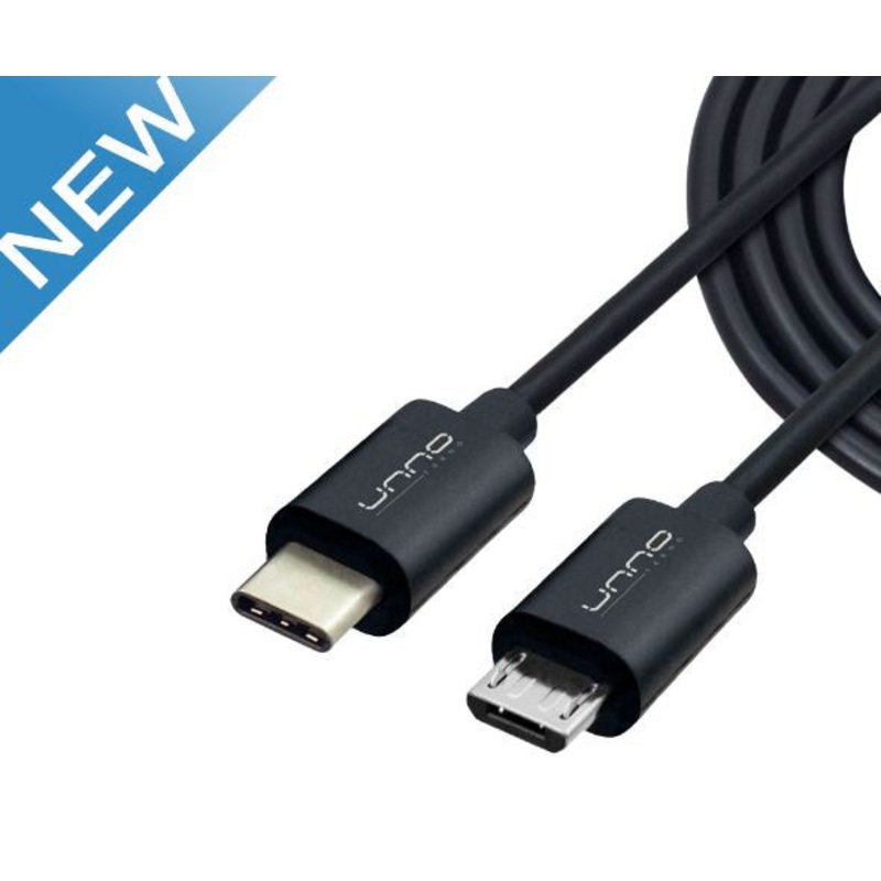 Unno Tekno Cable Type-C To Micro USB 1.5m/5ft Black (CB4058BK)