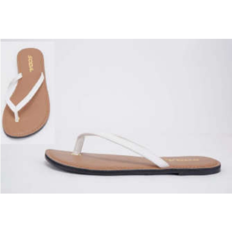 Soda Feler-S-White Raw PU Woman  Sandal 5.5