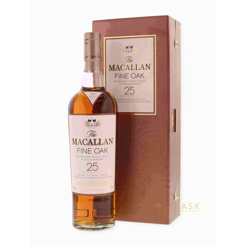 Macallan Fine Oak 25 Year Old Gold Box