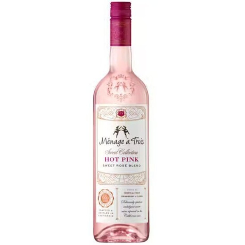 Menage A Trois Hot Pink Sweet Rose Blend Sweet Collection 750ml