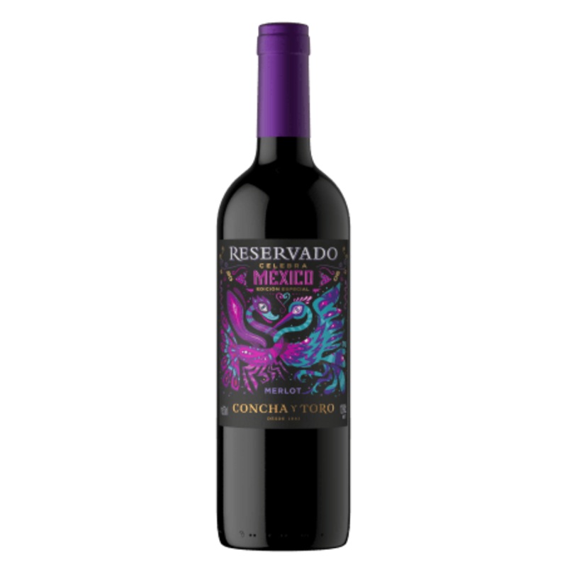 Vino Tinto Reservado Concha Y Toro Celebra Mexico Merlot 750ml